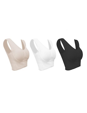 Set Brassiere Peto Medio I Love Shape Copa Push Up Para Mujer