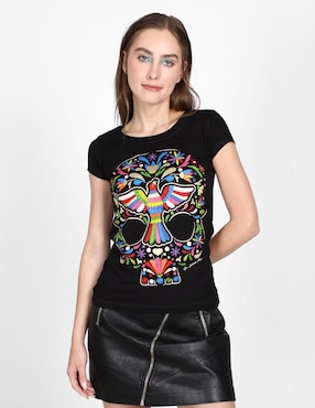 Playera Manga Corta Sr Xolotl Cuello Redondo Para Mujer