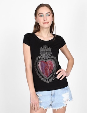 Playera Manga Corta Sr Xolotl Cuello Redondo Para Mujer