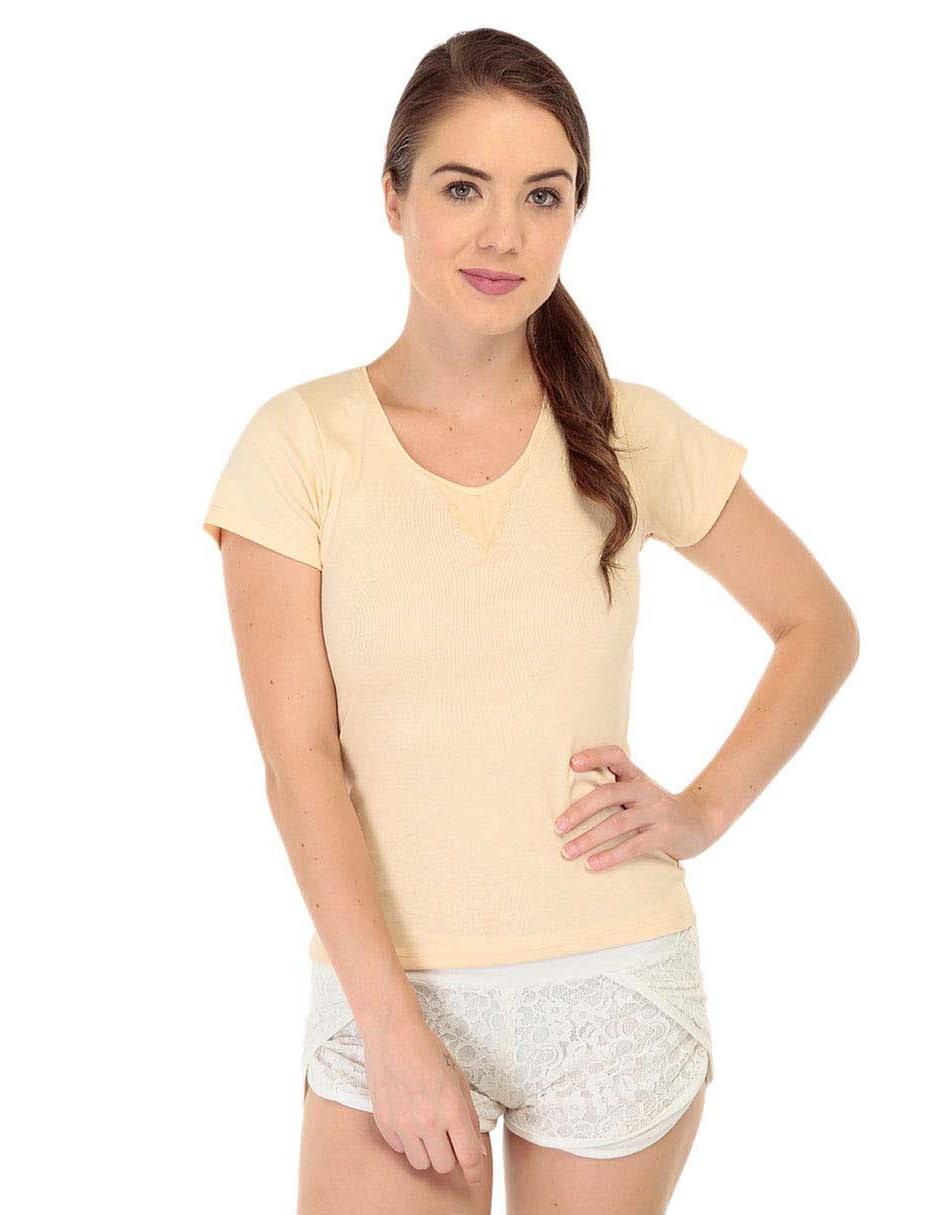 Camiseta cuello redondo manga corta