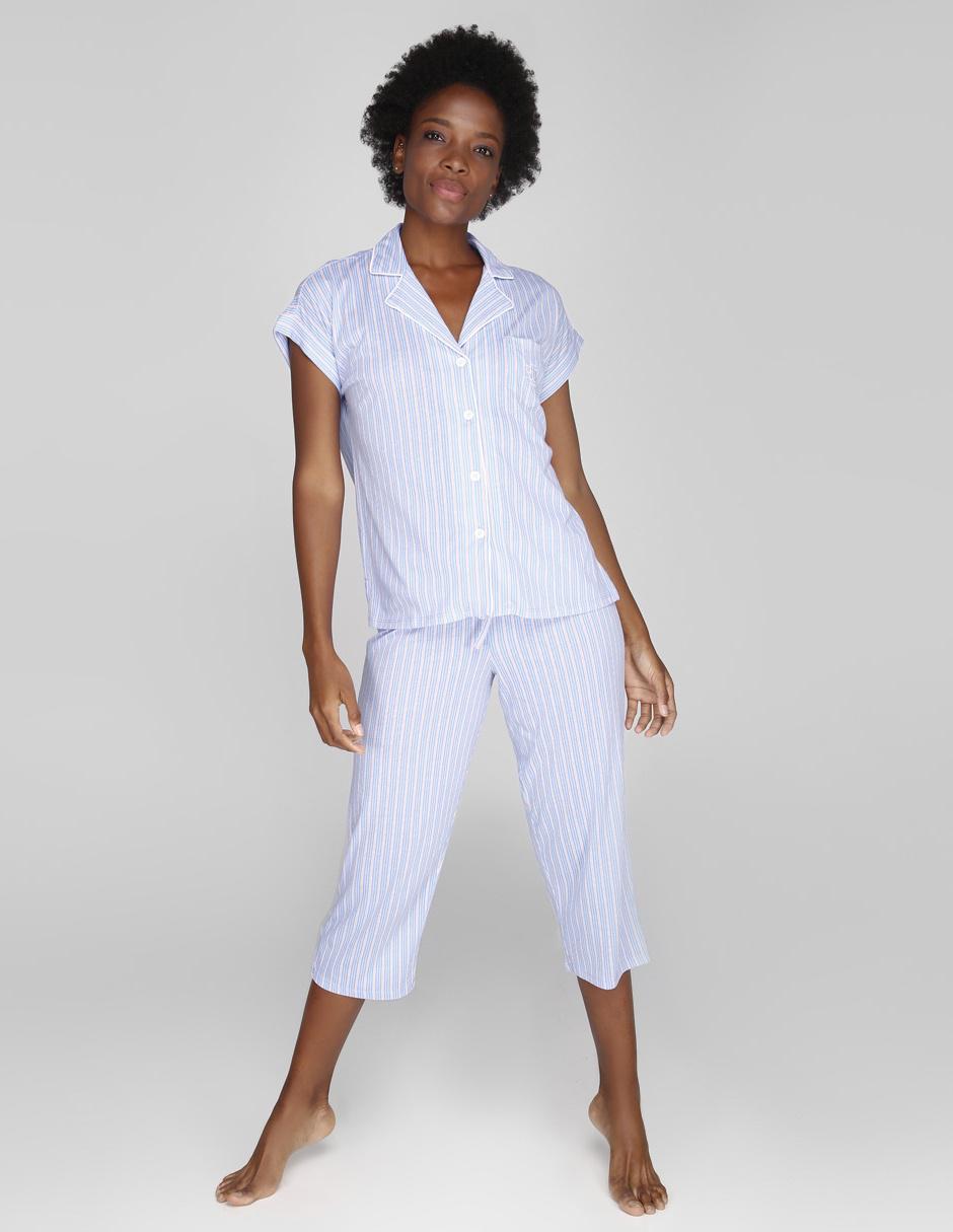 Conjunto pijama Lauren Ralph Lauren azul a rayas en Liverpool