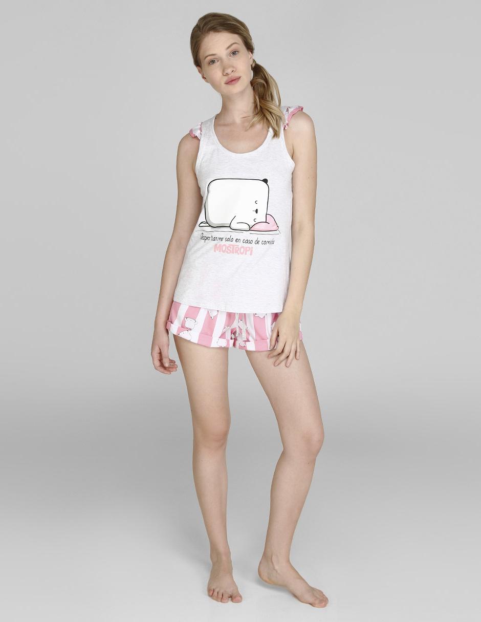 Conjunto pijama Mostropi blanco con diseño gráfico en Liverpool