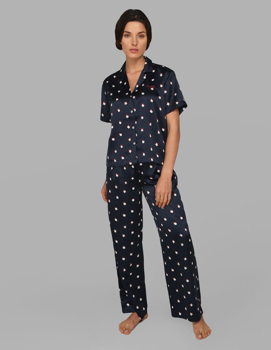 Conjunto pijama Tommy Hilfiger marino con diseño gráfico | Liverpool.com.mx