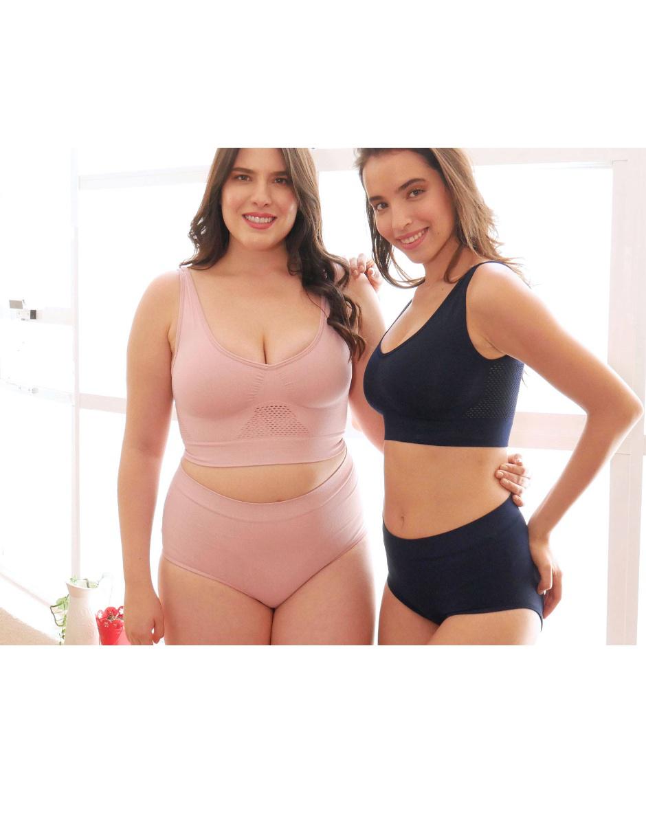 Set brassiere peto medio copa preformada para mujer 6