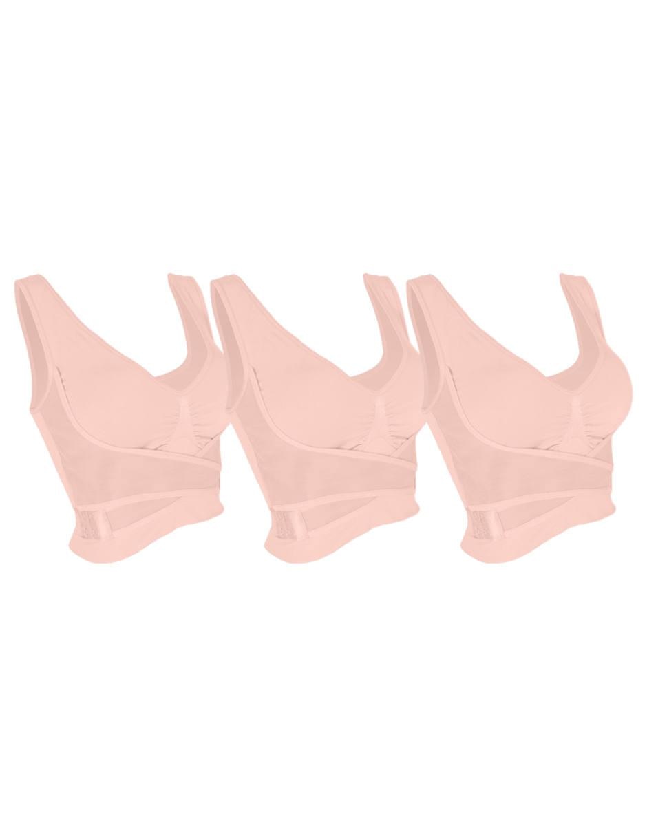 Set brassiere peto medio copa push up para mujer 4