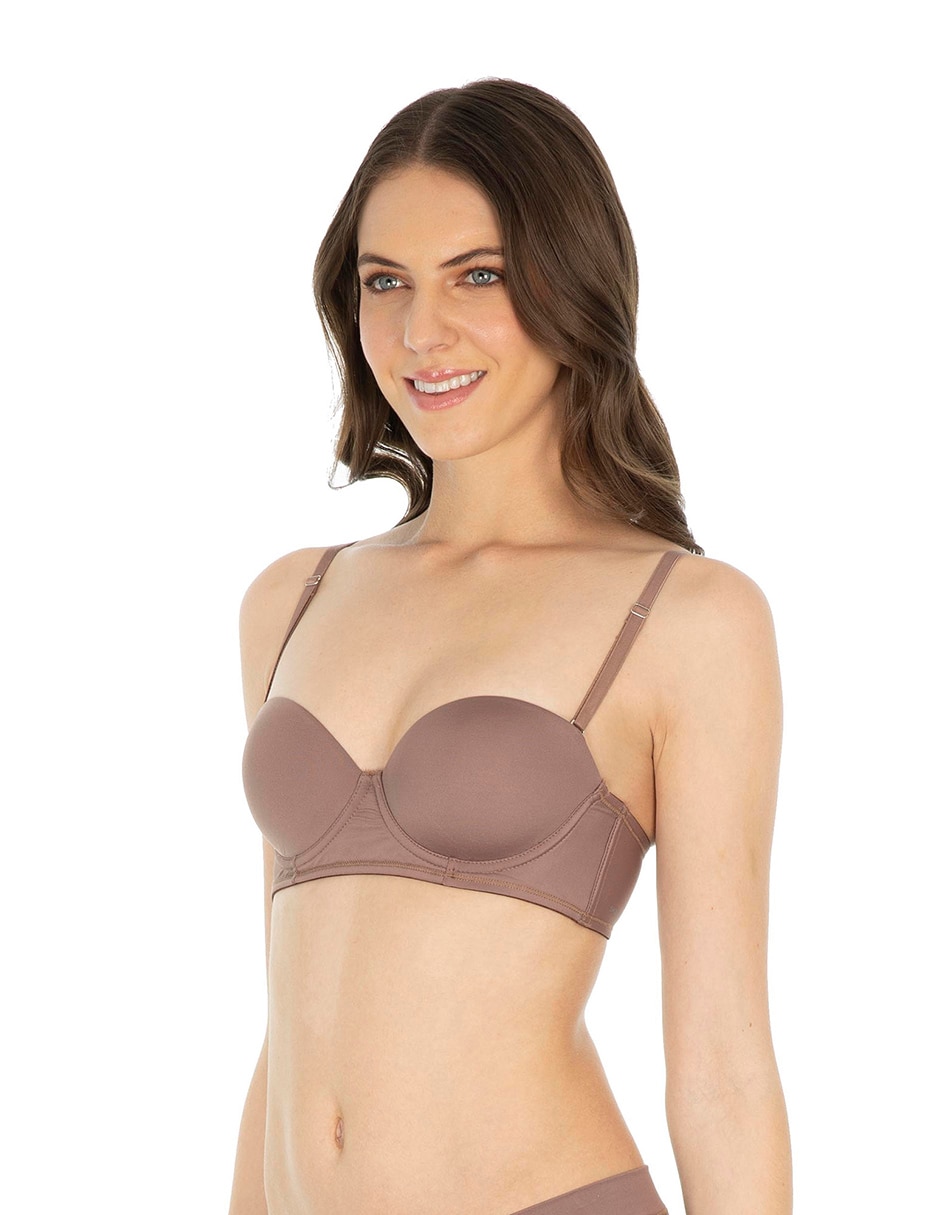 STRAPLESS SKINY 73416 BRAS, 36C, KHAKI