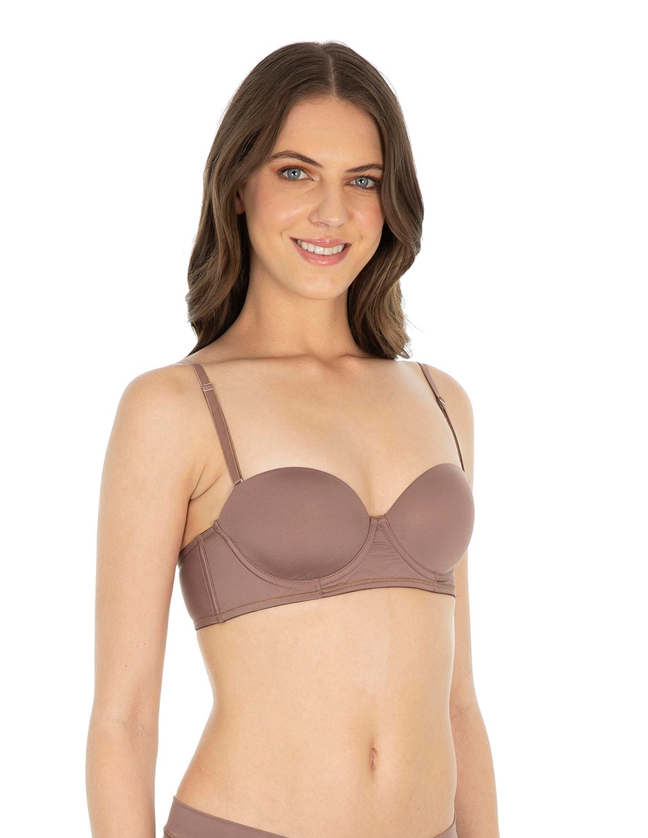 STRAPLESS SKINY 73416 BRAS, 32B, KHAKI