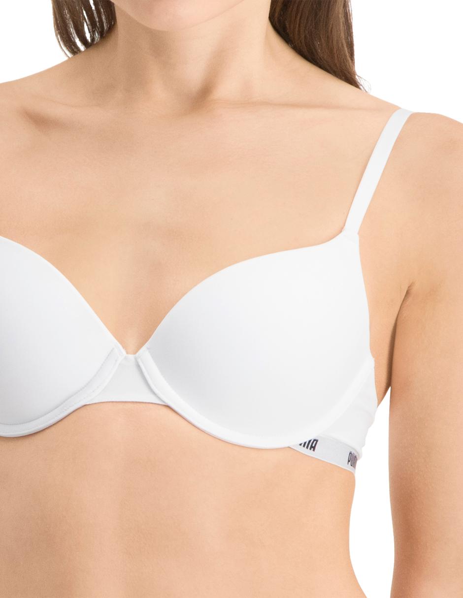T-shirt bra con copa para mujer 4
