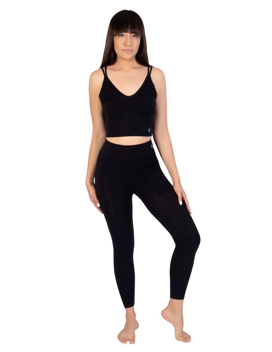 Legging a la cintura con medio elástico para mujer Legging a la cintura con medio elástico para mujer