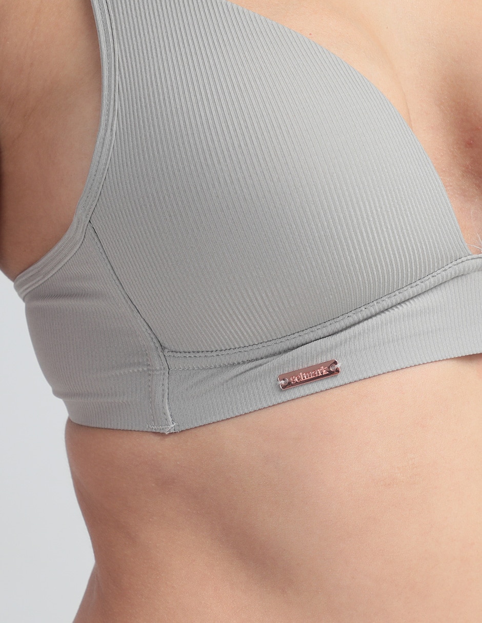 Brassiere demi copa preformada para mujer 4