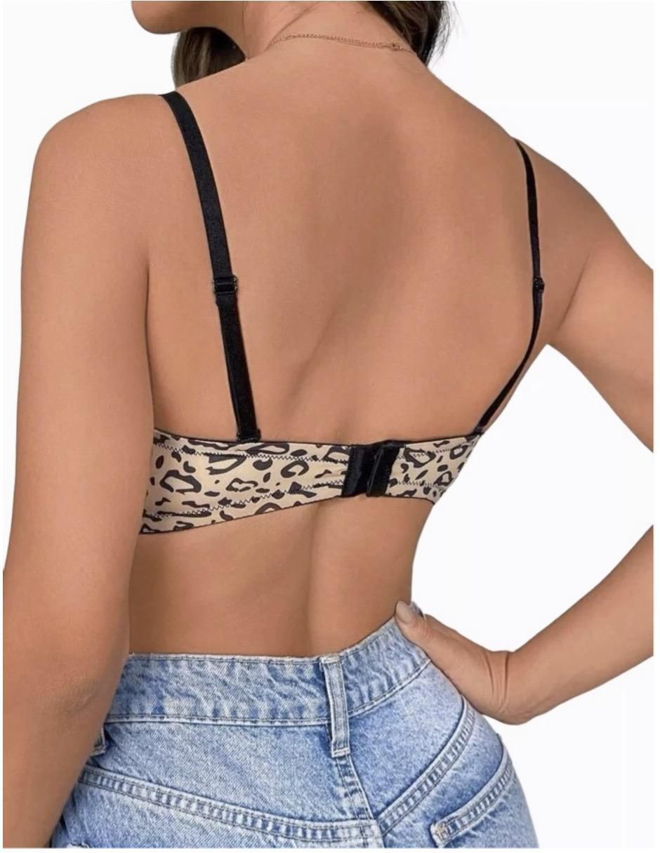 Brassiere strapless media copa para mujer 3