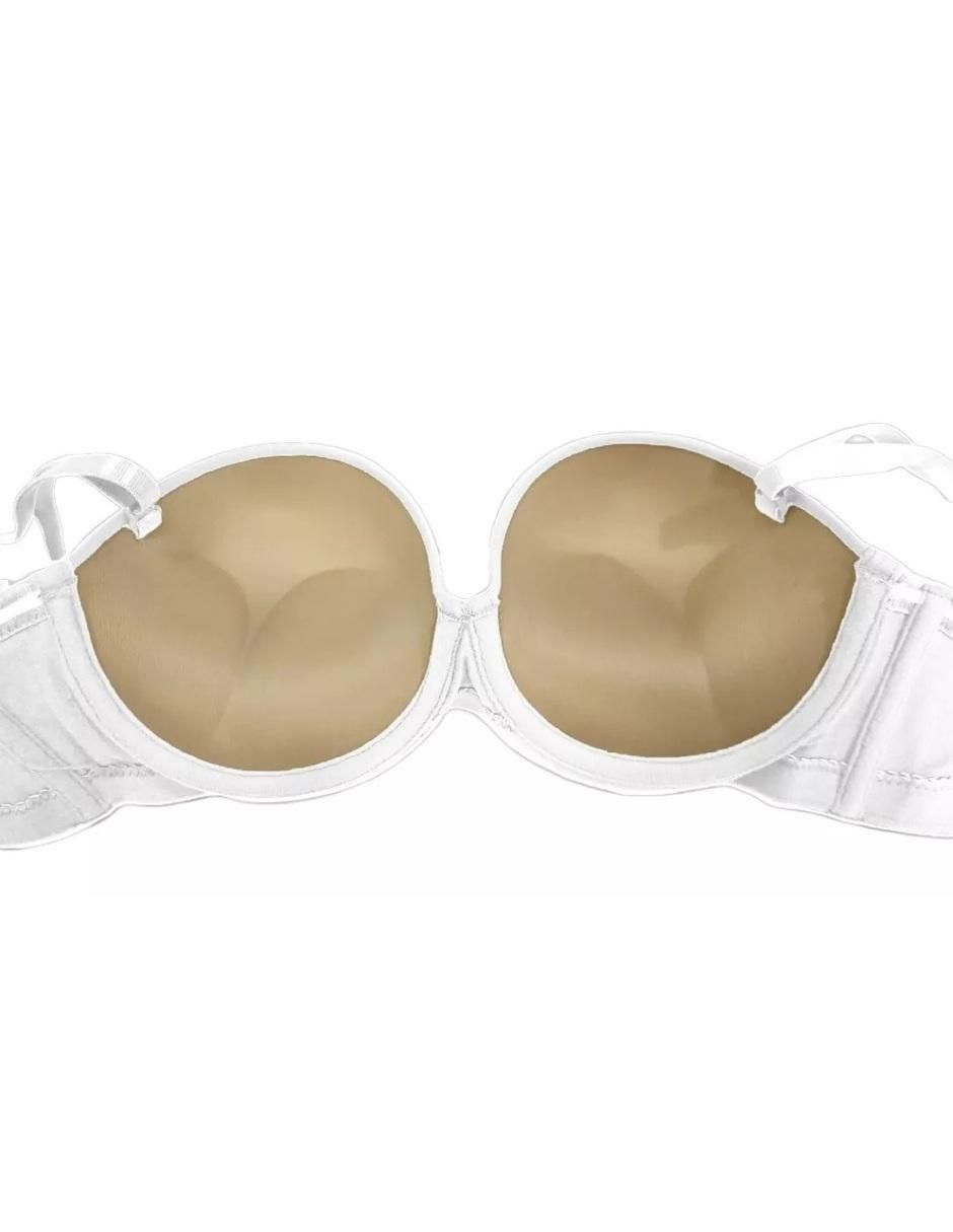 Brassiere strapless copa doble push up para mujer 3