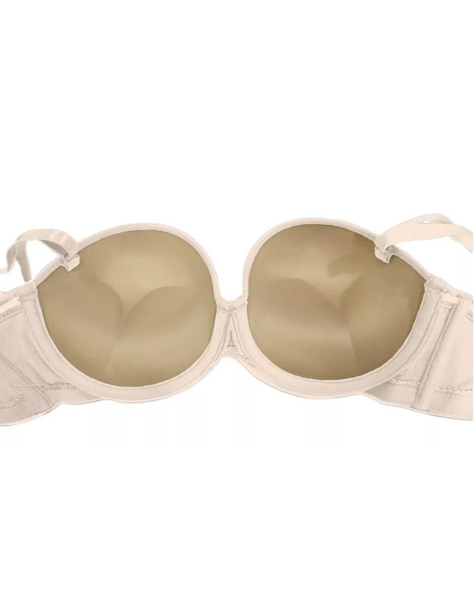 Brassiere strapless copa doble push up para mujer 3