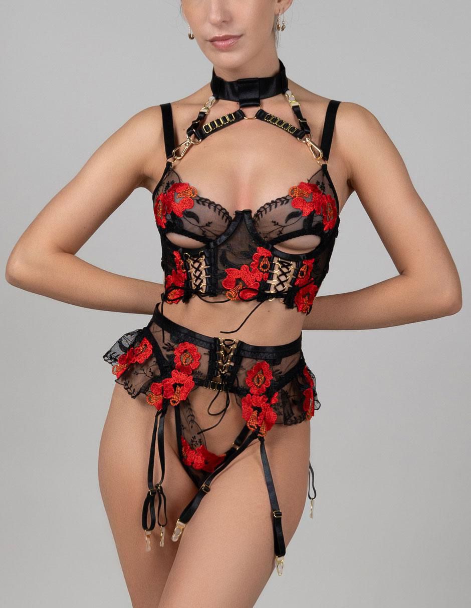 Set bra-panty-liguero 4