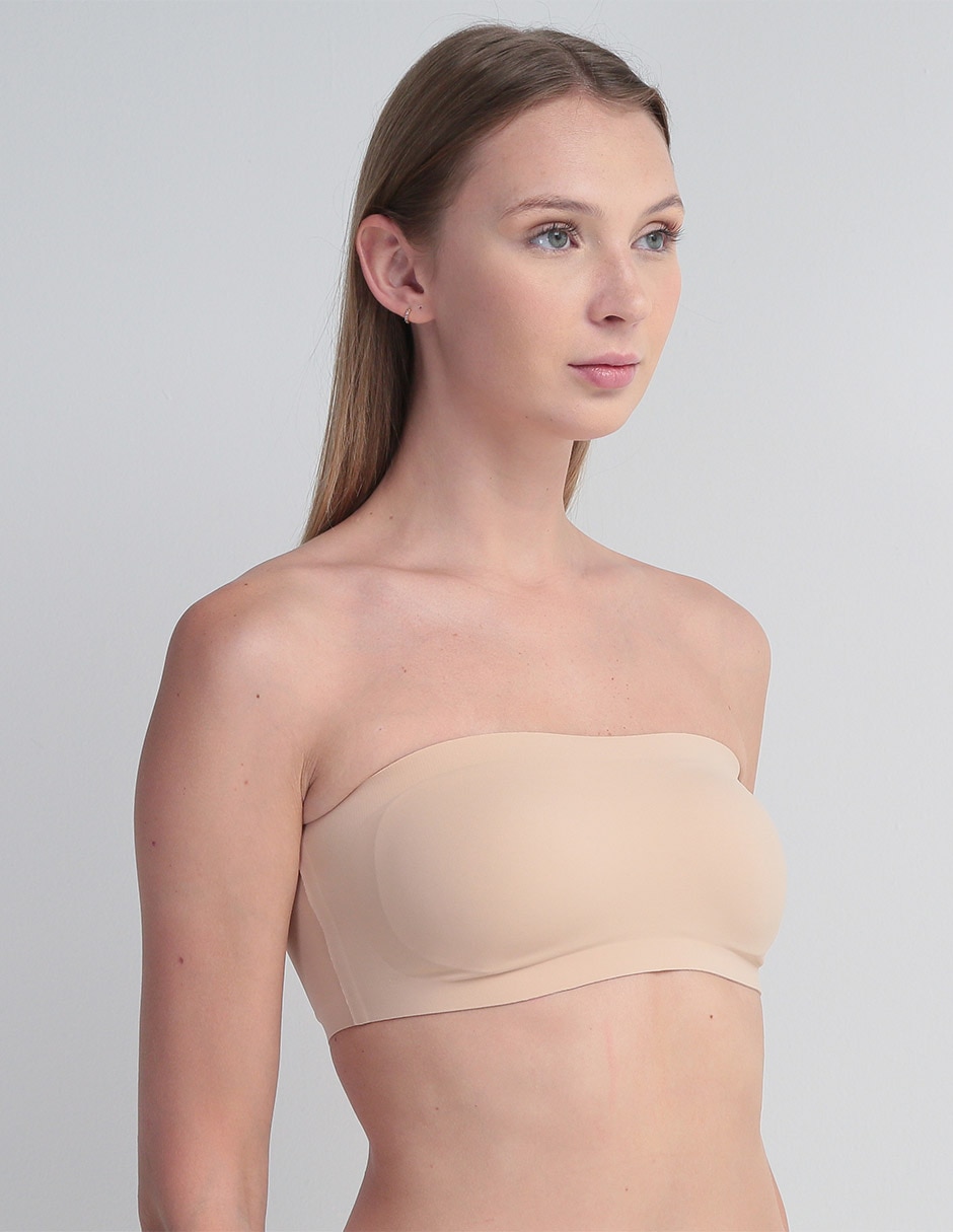 Brassiere strapless copa preformada para mujer 2