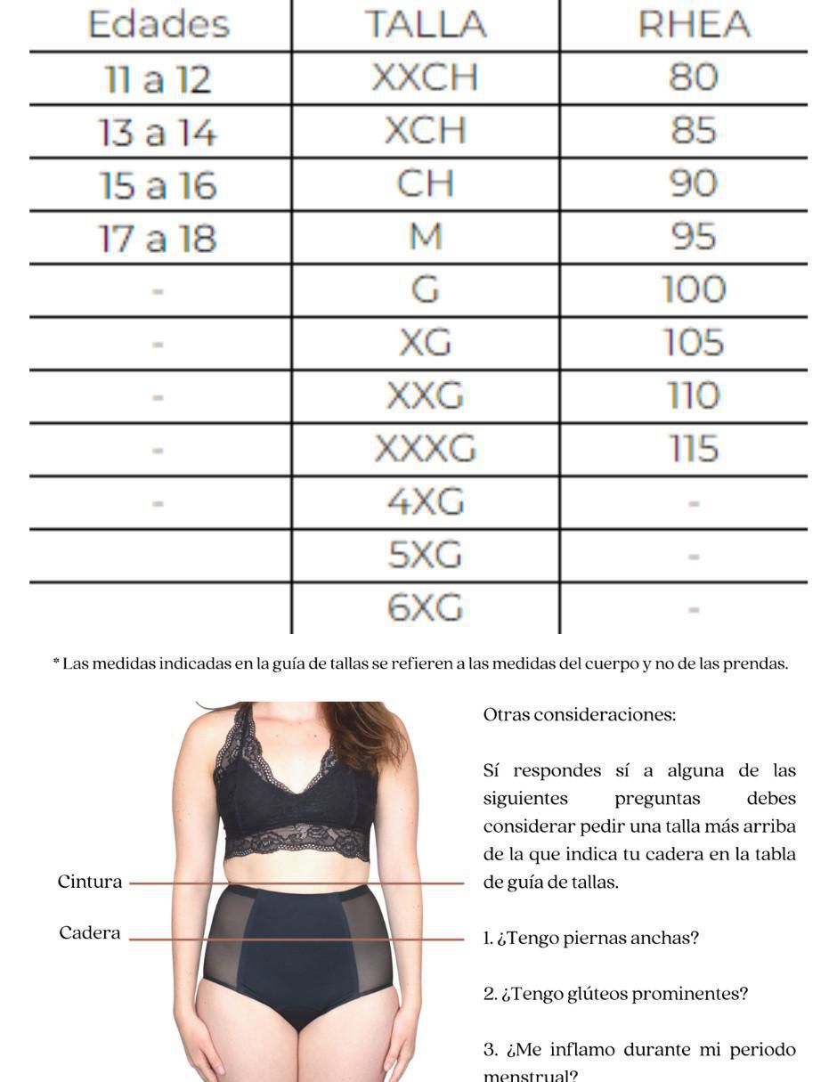 Panty menstrual luna segura "flujo" moderado