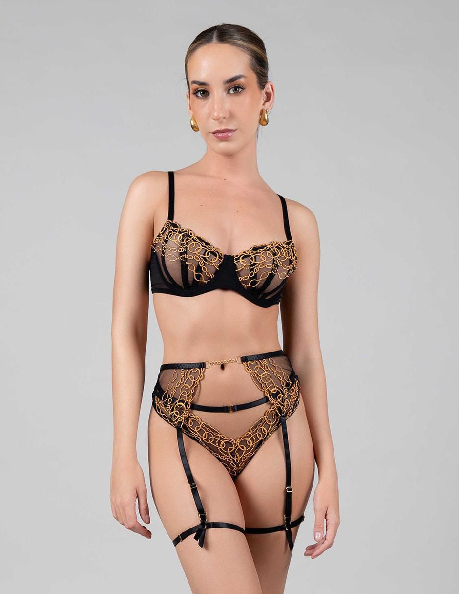 Set bra-panty-liguero