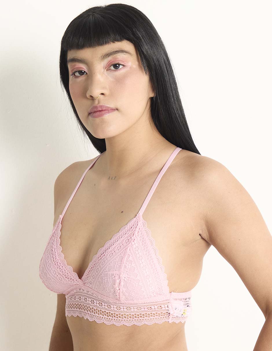 Brassiere demi con copa removible para mujer 2
