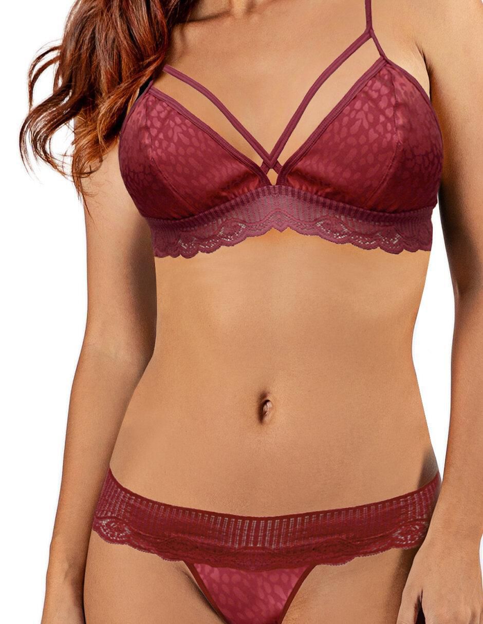 Conjunto de bra y panty cocoa lingerie "de" satín