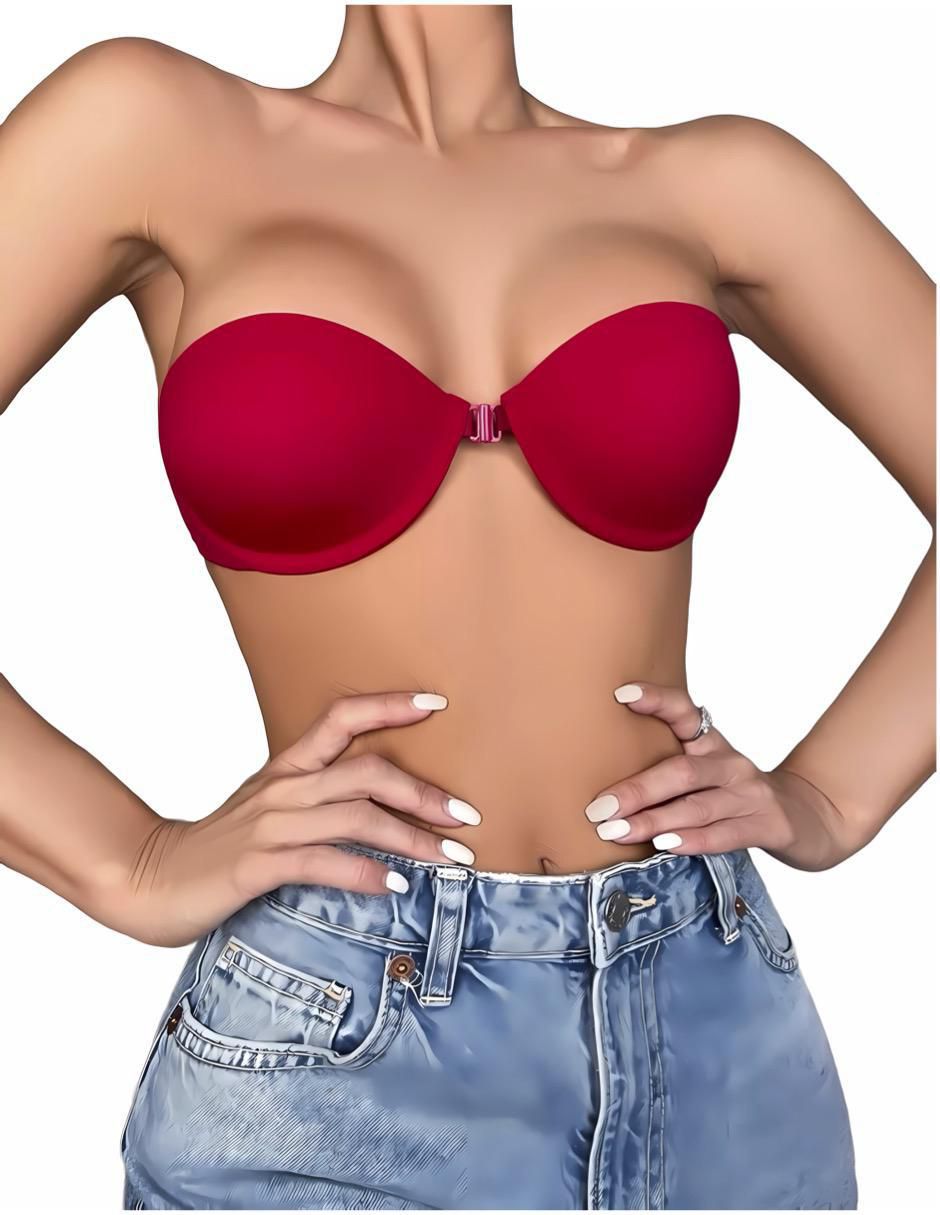 Brassiere strapless media copa para mujer Brassiere strapless media copa para mujer