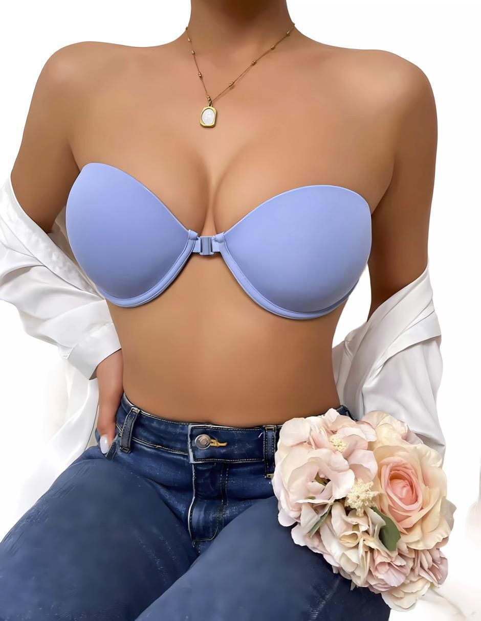 Brassiere strapless media copa para mujer 3