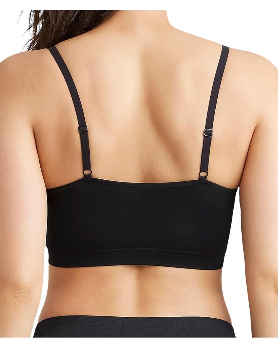 Set top cuello redondo escote profundo tirante delgado