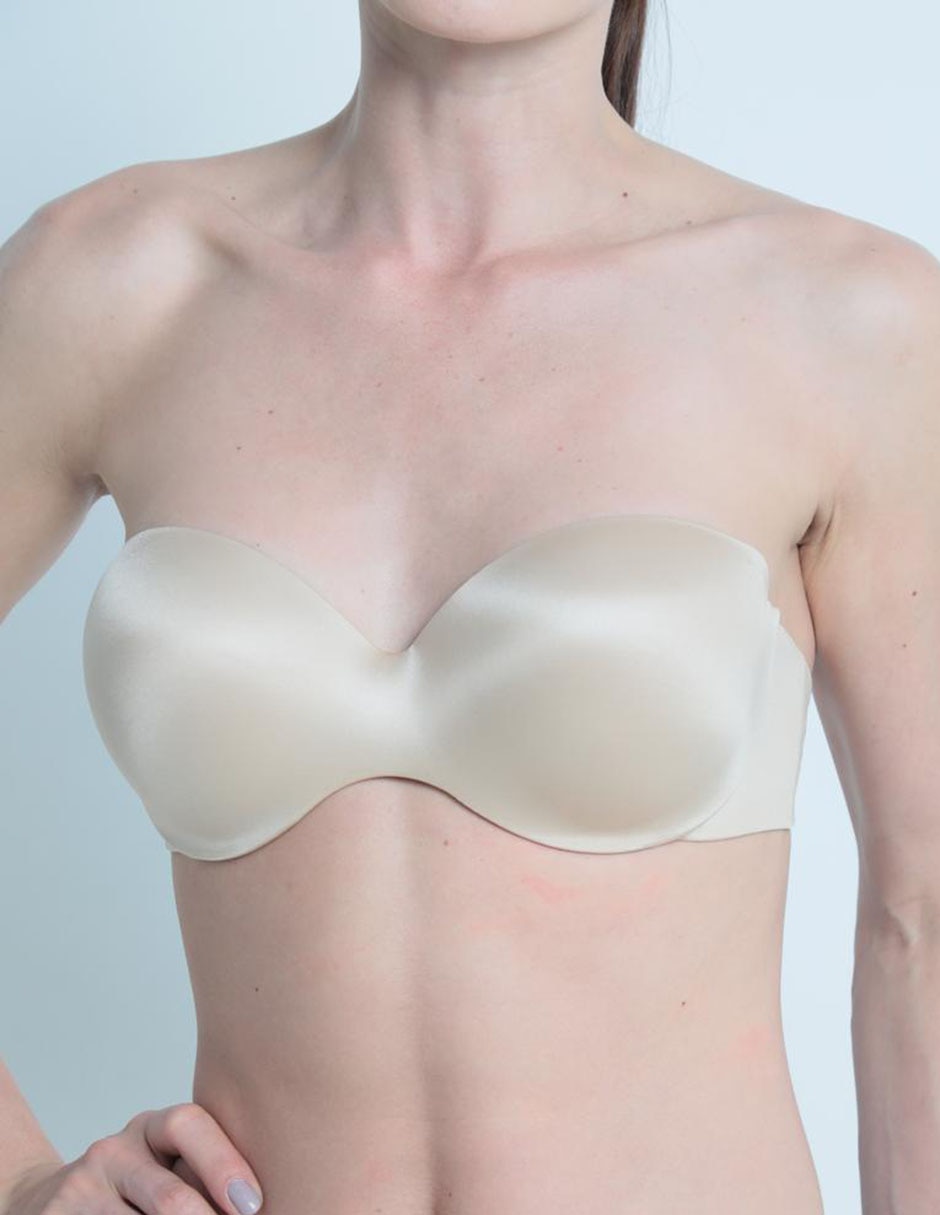 Brassiere strapless con copa para mujer 4
