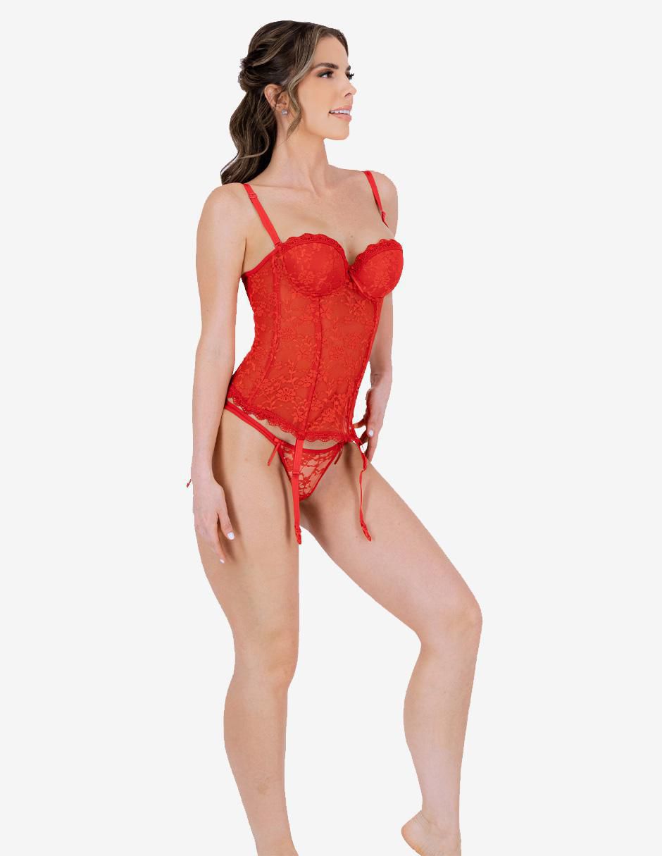 Corset toda epoca lenceria estampado floral