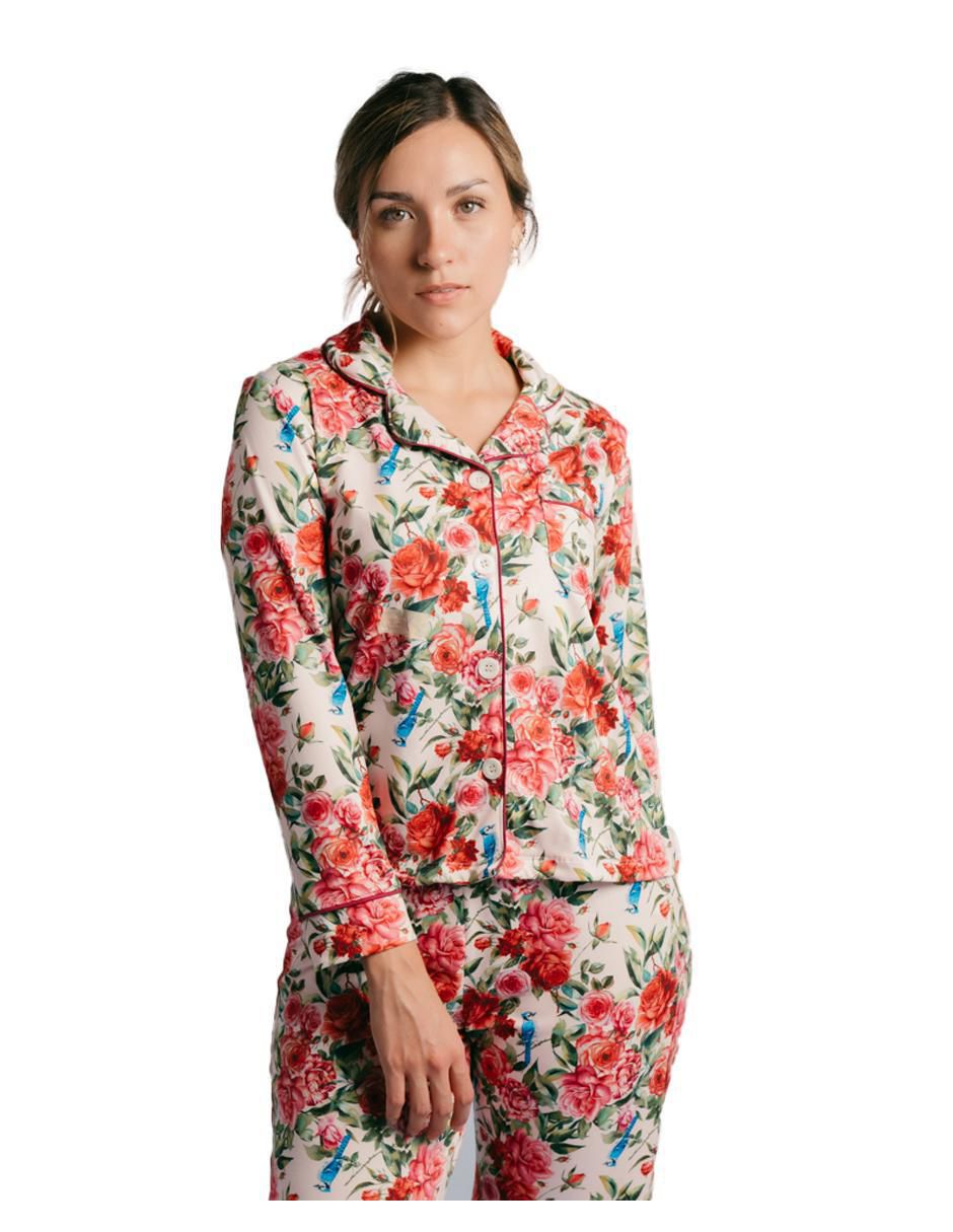 Conjunto pijama rosas para mujer 3