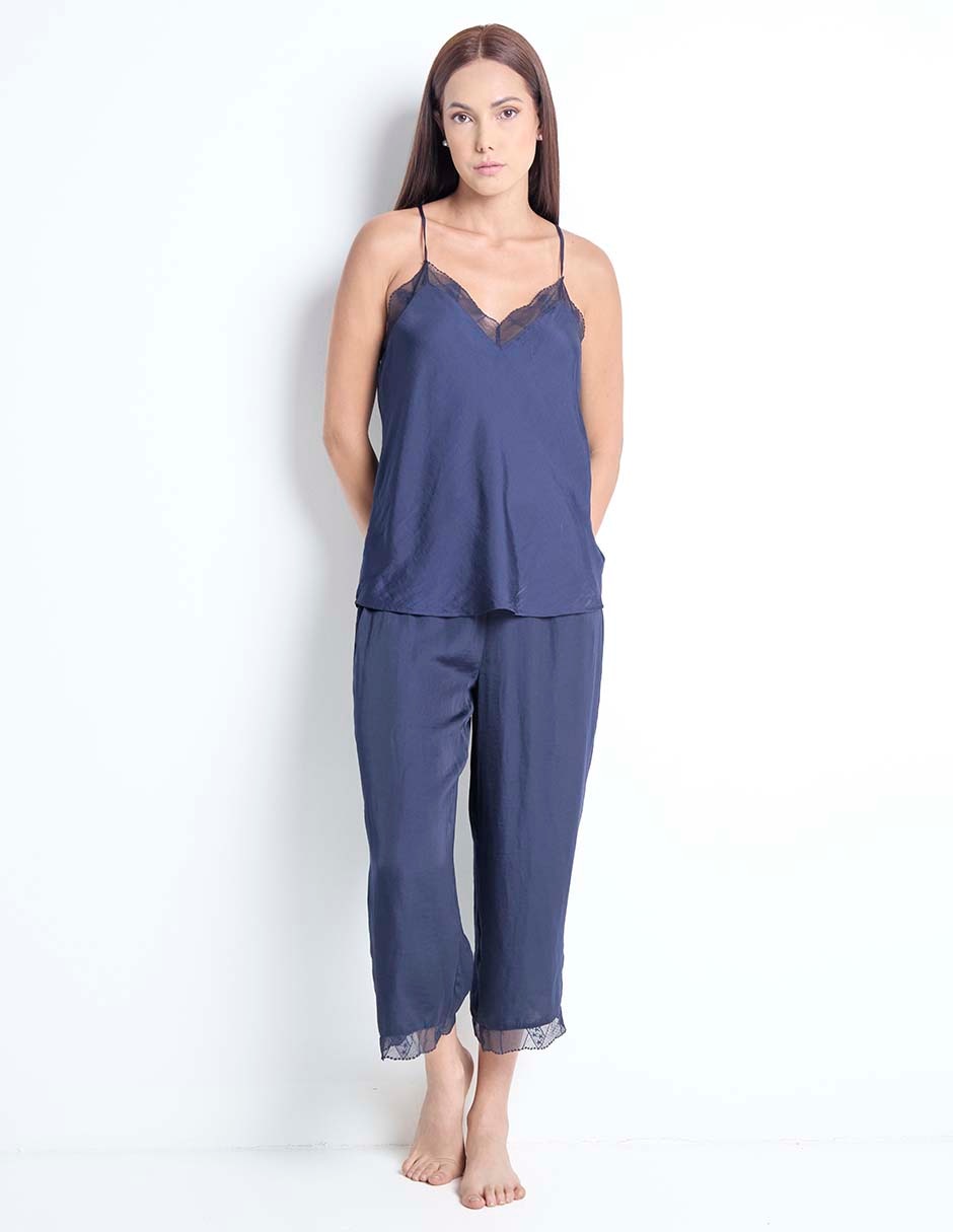 Lenceria Pijama Guess De Encaje Mujer Azul Marino Intimissimi Mujer
