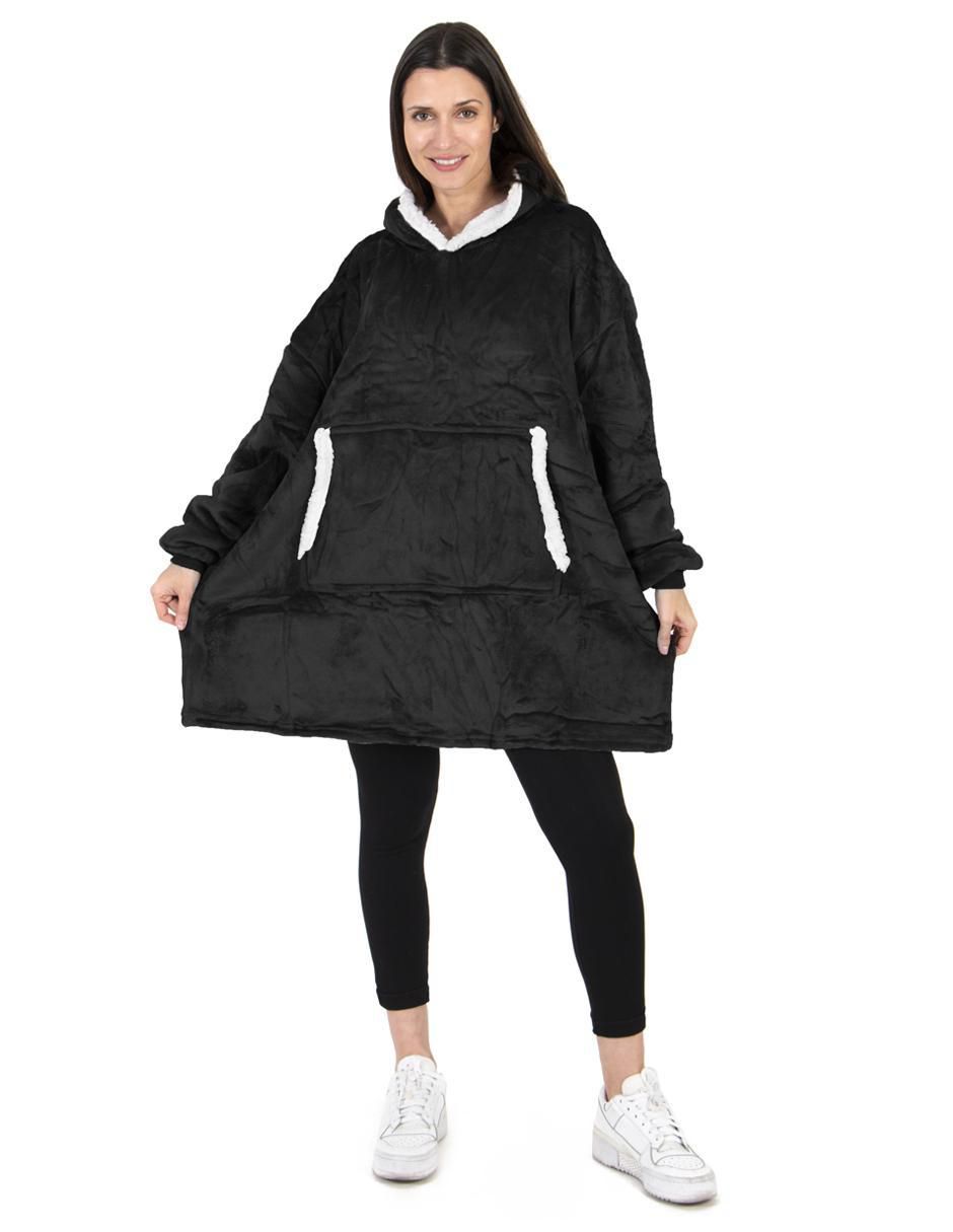 Sudadera con capucha y bolsa para mujer