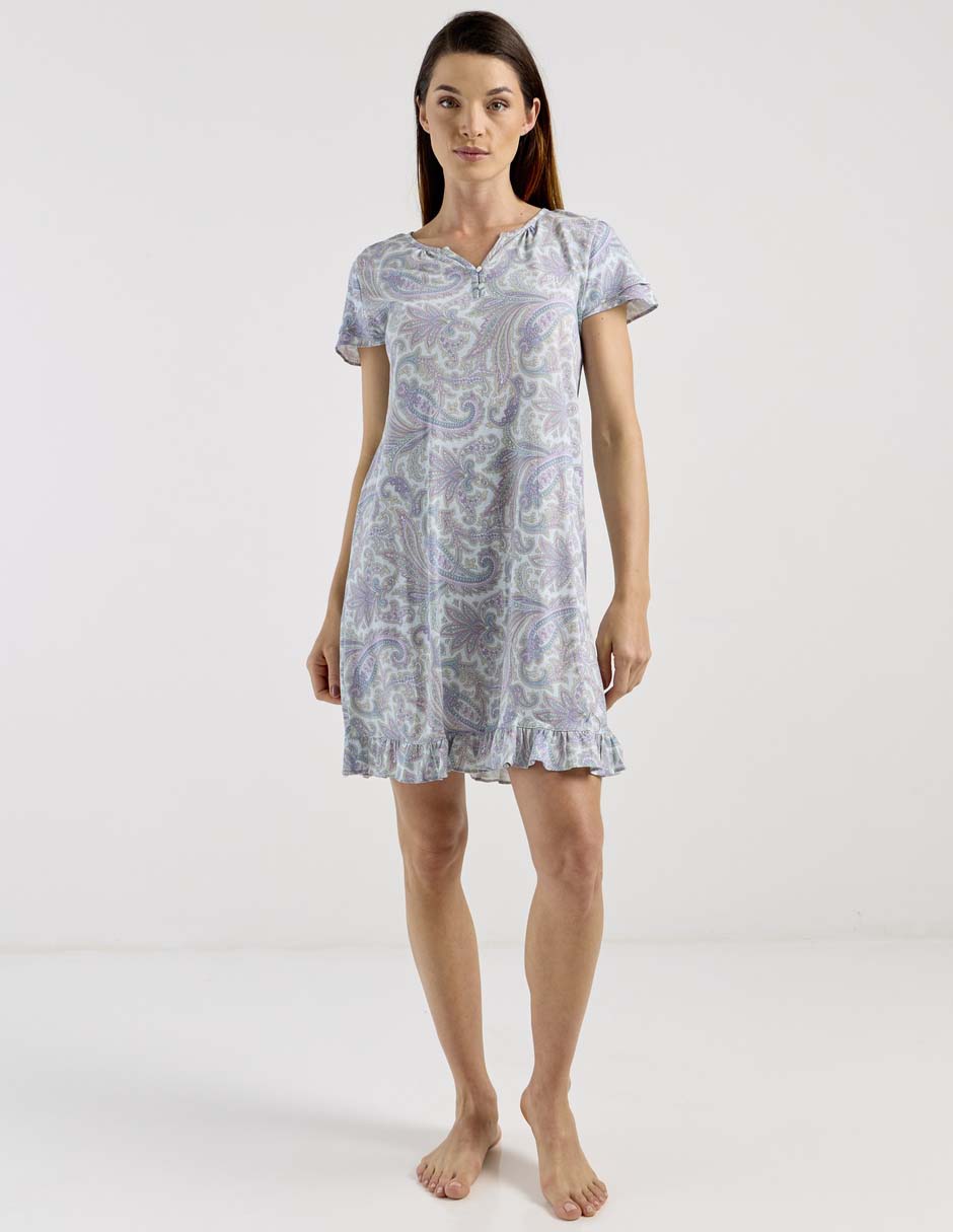 Camisón estampado étnico de algodón 3