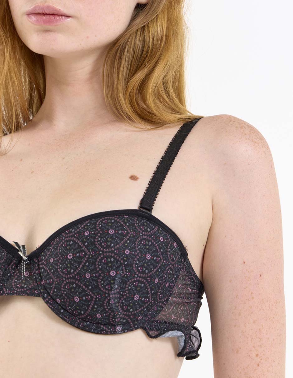 Brassiere demi con copa para mujer 4