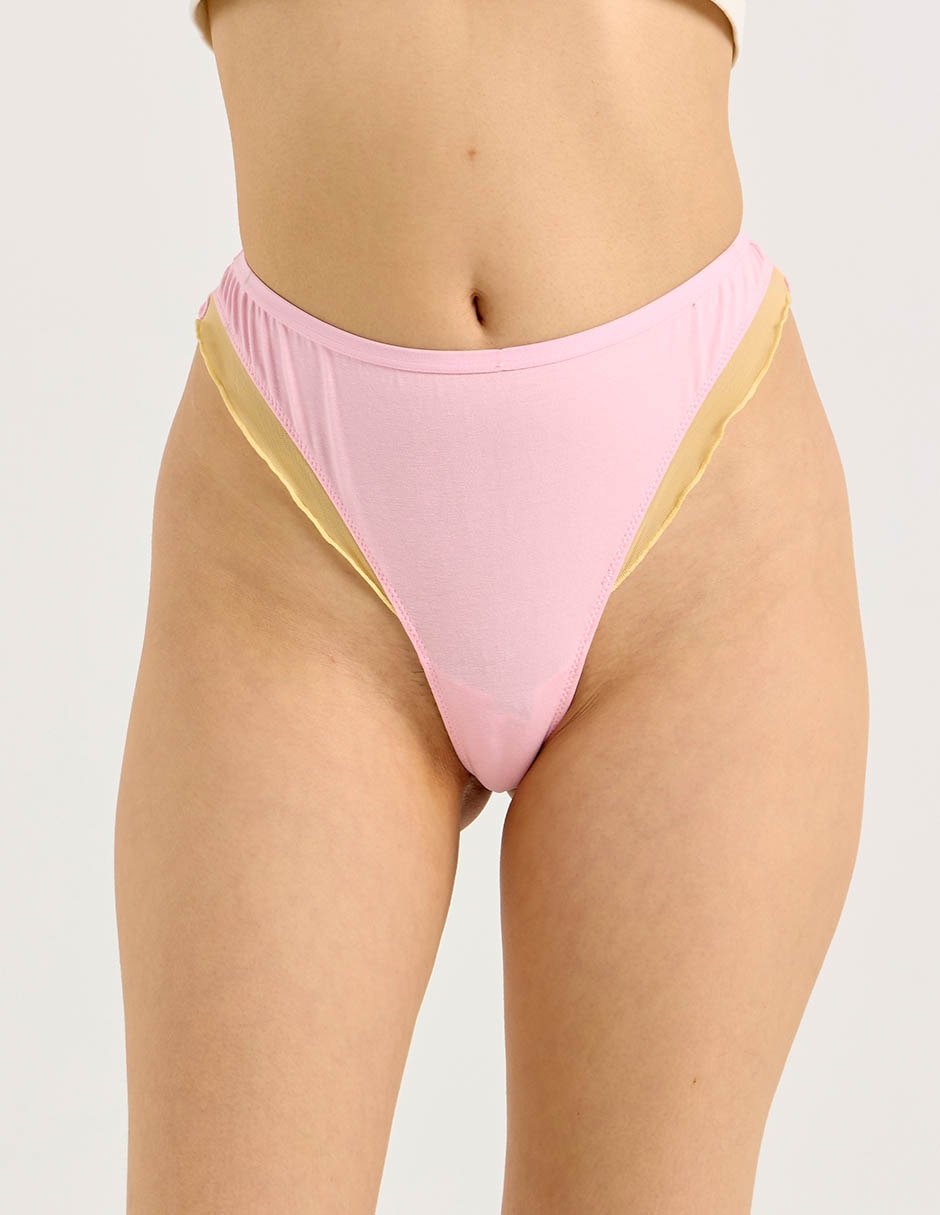 Tanga de algodón para mujer