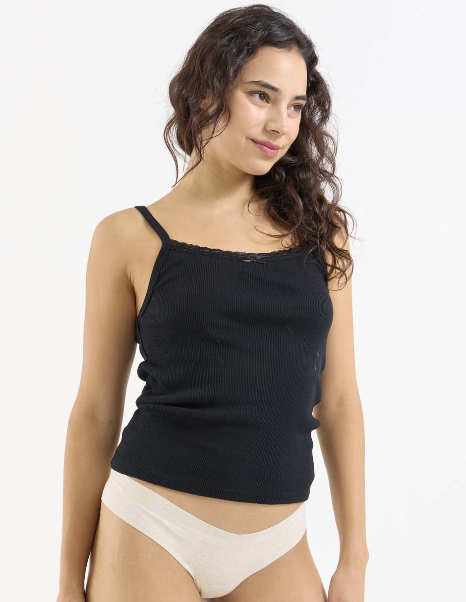 Top escote medio tirante delgado 2