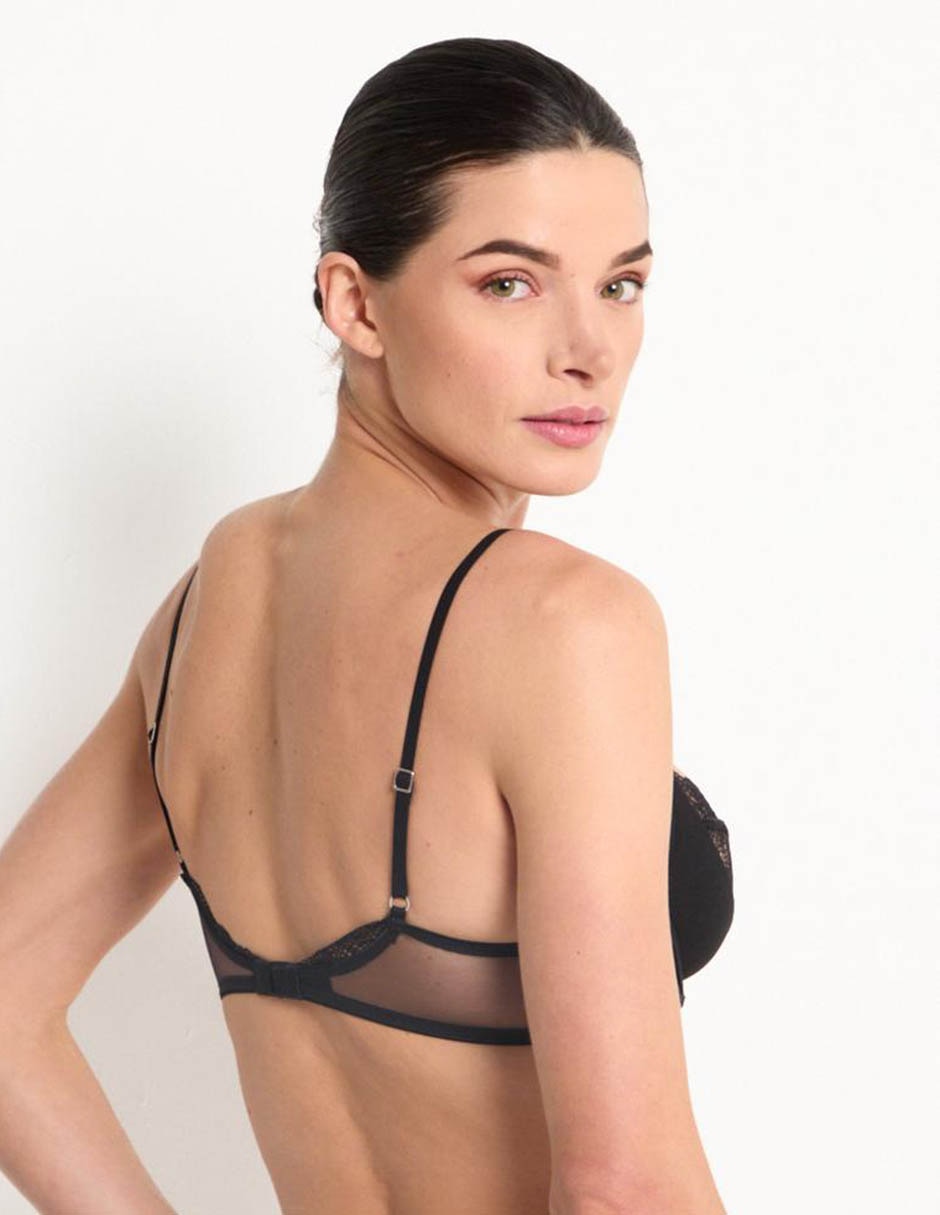 Brassiere balconette con copa para mujer 3
