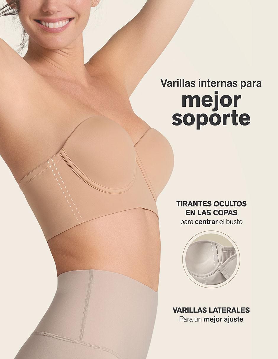 Brassiere balconette copa push up para mujer 5