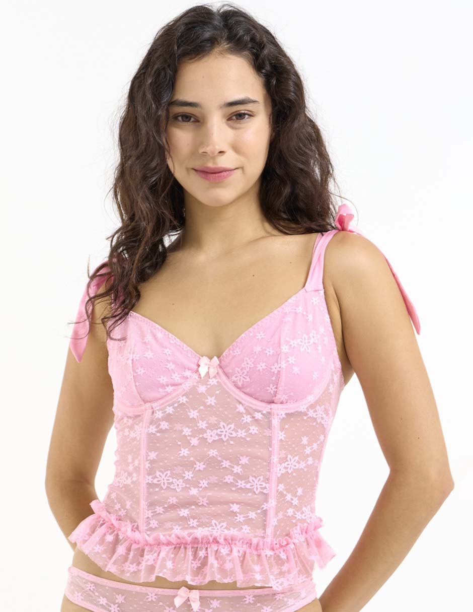 Brassiere corselette con copa para mujer