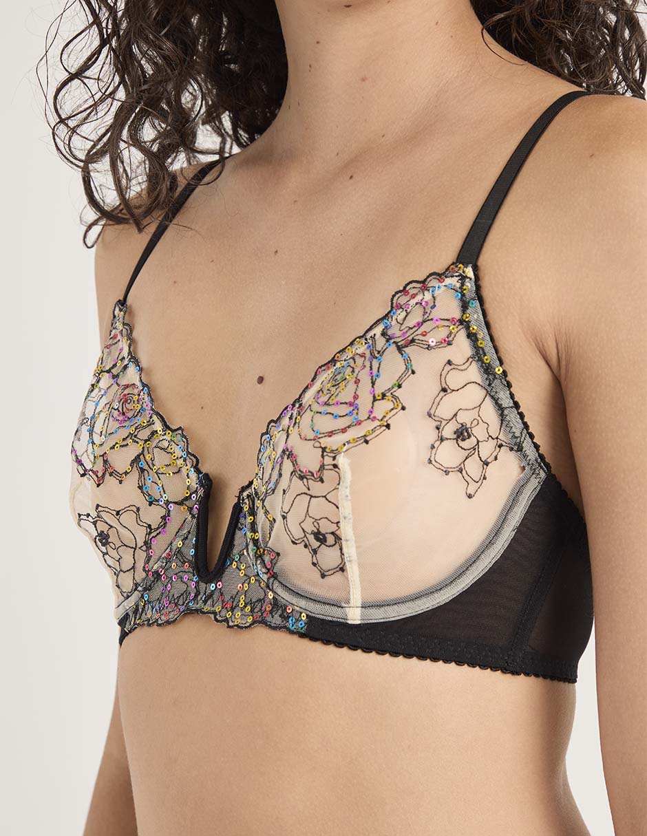 Brassiere triangle copa preformada para mujer 4