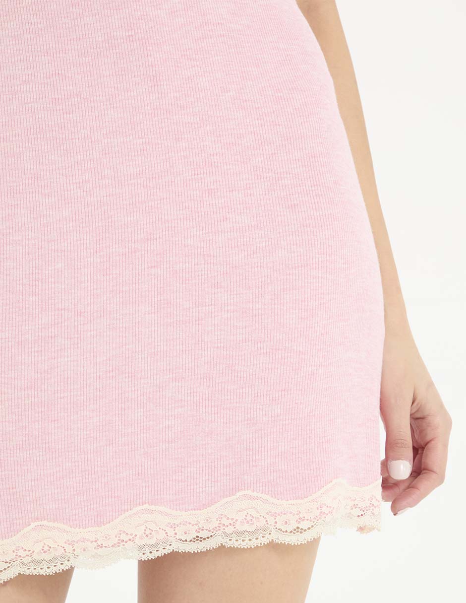 Camisón estampado liso de viscosa y elastano 4