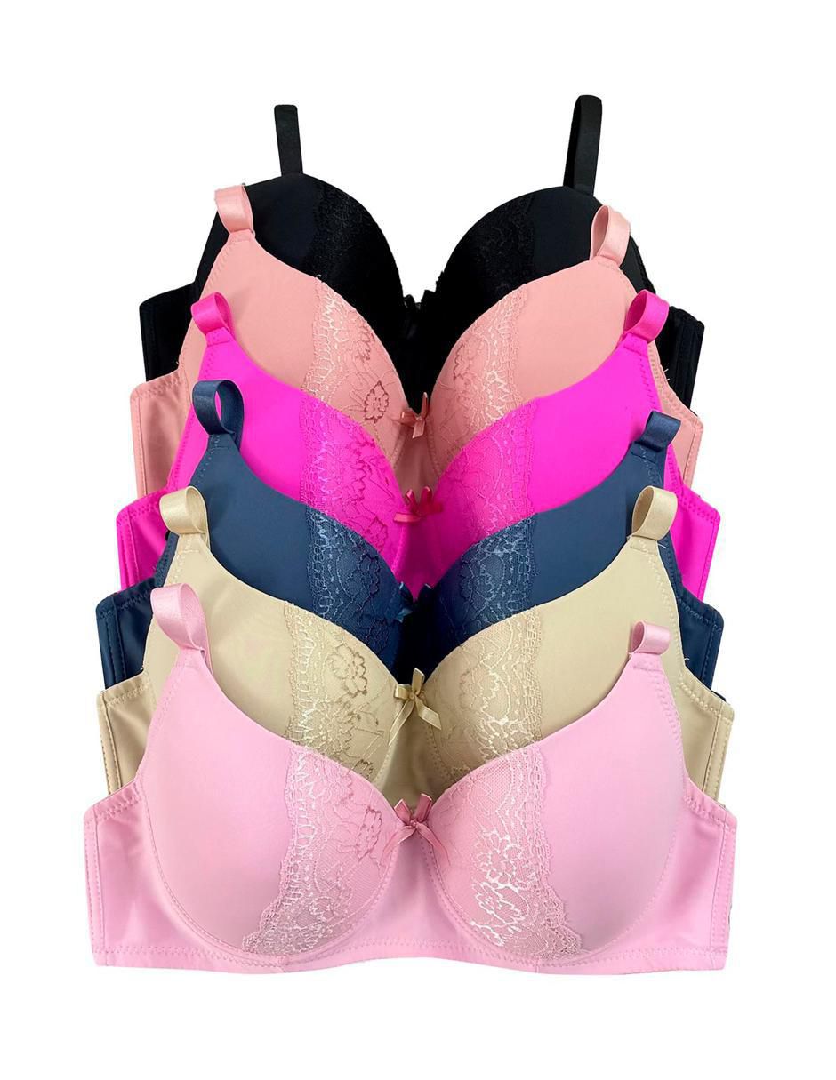 Set brassiere demi con copa seamless para mujer 3