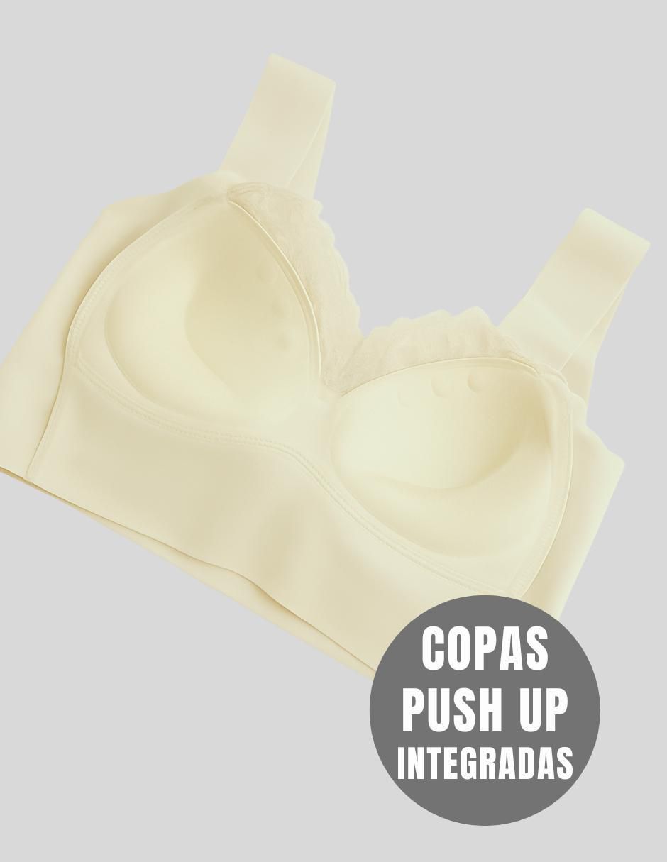 Brassiere peto medio copa push up para mujer 5