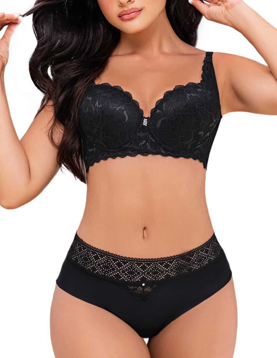 Conjunto de bra y panty toda epoca lenceria "de" microfibra