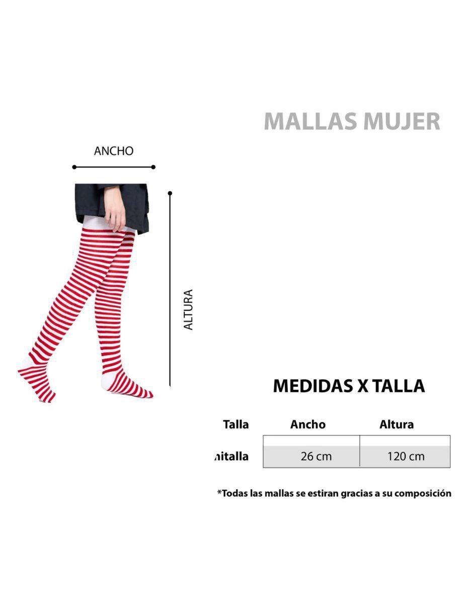 Medias compresión media estampado a rayas 5