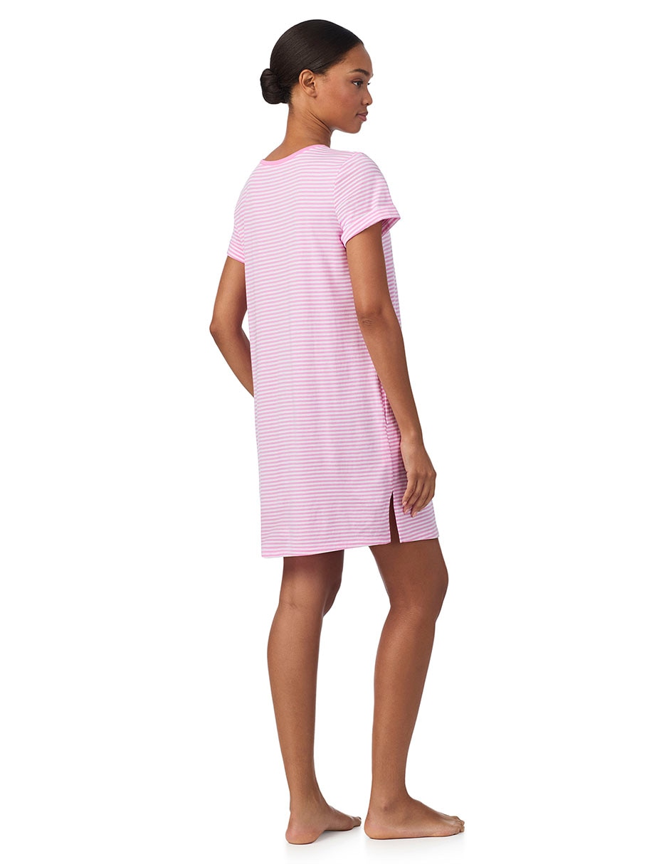 Camisón estampado a rayas de algodón 2