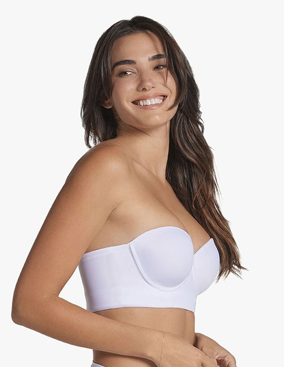 Brassiere strapless copa preformada para mujer 3
