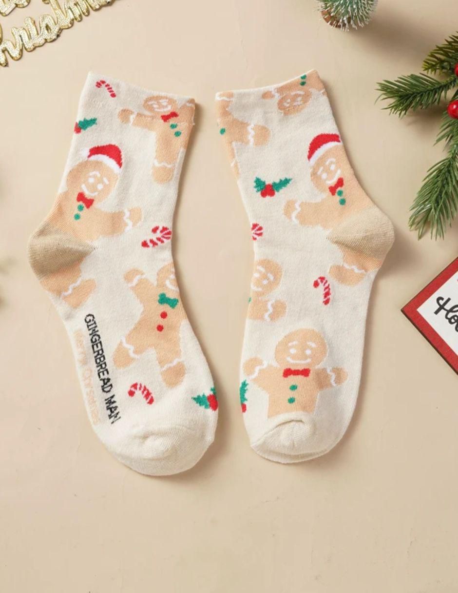 Set de calcetín navideño para mujer 4 pares 5