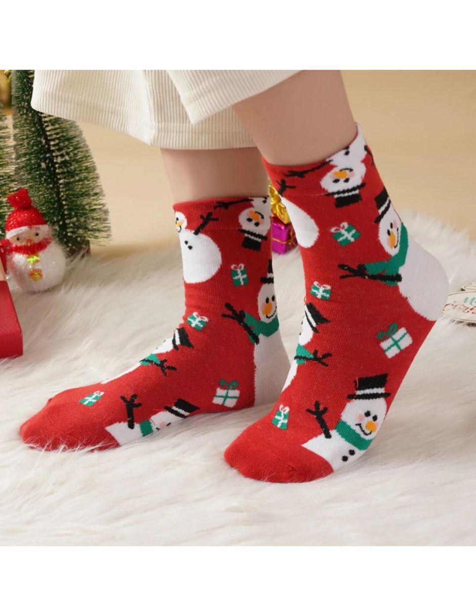 Set de calcetín navideño para mujer 4 pares 9