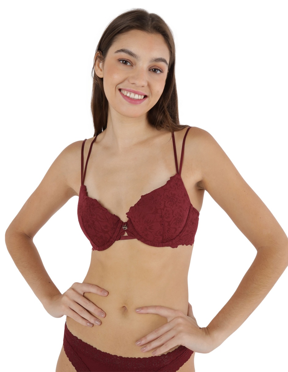 Brassiere demi con copa para mujer