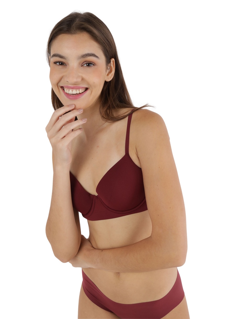 Brassiere demi con copa para mujer